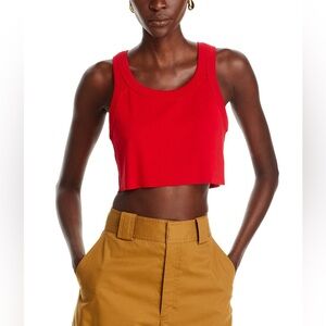 A.L.C. Red Crop Tank Top